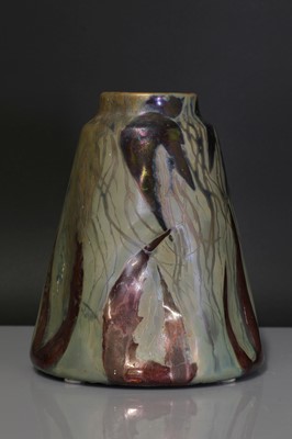Lot 77 - A Clément Massier 'Golfe-Juan' iridescent lustre vase