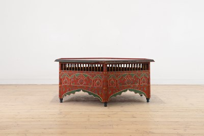 Lot 186 - A Moroccan-style painted low table