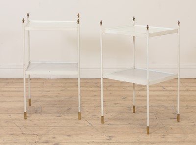 Lot 548 - A pair of metal side tables