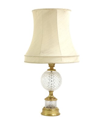 Lot 505 - A large Waterford crystal glass table lamp