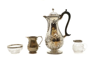 Lot 5 - A Victorian silver hot water jug