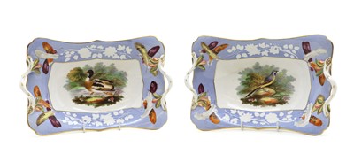 Lot 351 - A pair of Spode porcelain twin-handled dishes
