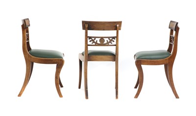 Lot 509 - A set of eight late Regency mahogany dining chairs
