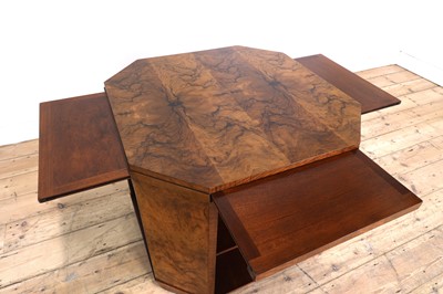 Lot 132 - An Art Deco walnut centre table