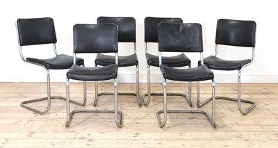 Lot 168 - Six PEL chrome cantilever chairs