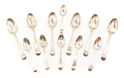 Lot 20A - A set of six silver dessert spoons