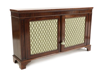Lot 602 - A Regency mahogany side cabinet