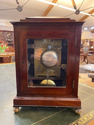 Lot 126 - A George IV mahogany bracket clock by John Peterkin of London