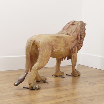 Lot 131 - A papier-mâché model of a lion
