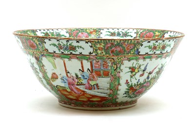 Lot 93 - A Chinese canton famille rose punch bowl