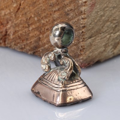 Lot 98 - A Victorian white metal fob seal