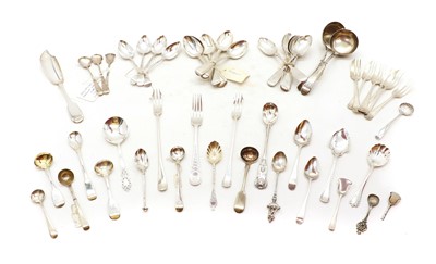 Lot 27 - A collection of silver flatware