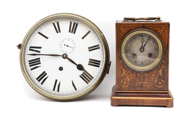 Lot 457 - A Victorian rosewood and mahogany mantel clock