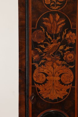 Lot 455 - A William and Mary oyster-veneered olive wood, walnut and marquetry longcase clock