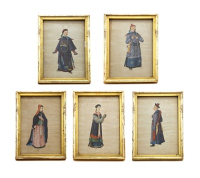 Lot 296 - A group of five Chinese paintings