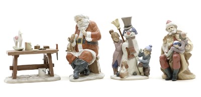 Lot 390 - A group of four Lladro porcelain figures