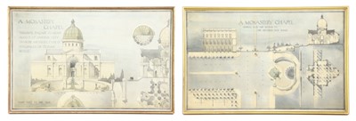 Lot 274 - A pair of architectural studies of a monastery