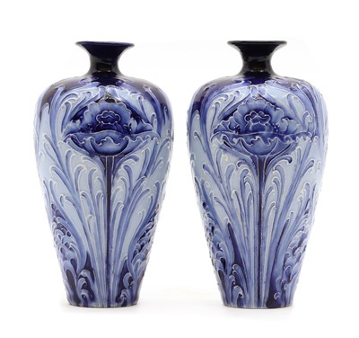 Lot 131 - A pair of James Macintyre Florian ware vases