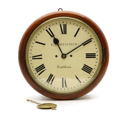 Lot 457A - A Victorian walnut wall clock