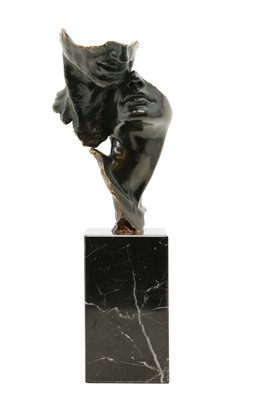 Lot 436 - A bronzed study of two faces