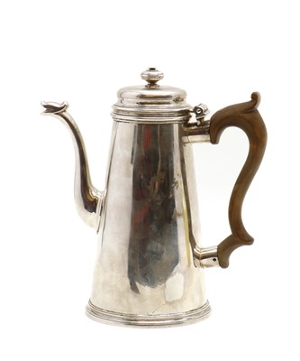 Lot 64 - A George II silver coffee pot
