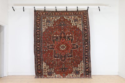 Lot 111 - A Persian Heriz wool rug