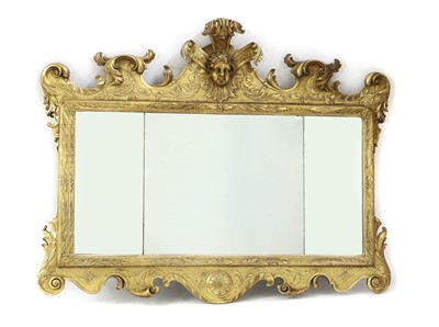 Lot 589 - A Georgian style overmantel mirror