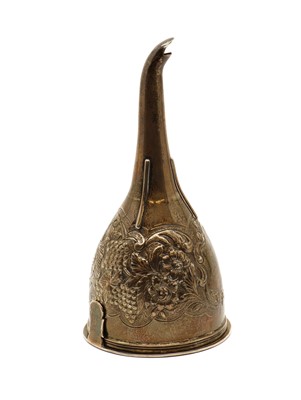 Lot 69 - A Regency Scottish silver wine funnel