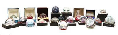 Lot 423 - An extensive collection of glass paperweights