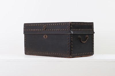 Lot 197 - A small export leather chest