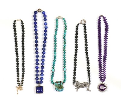 Lot 167 - A collection of bead necklaces