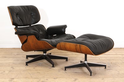 Lot 289 - An Eames 'Model 670' and 'Model 671' rosewood lounge chair and ottoman