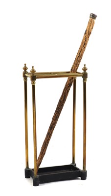 Lot 451 - A brass stick stand