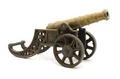 Lot 134 - An Edwardian ceremonial brass cannon