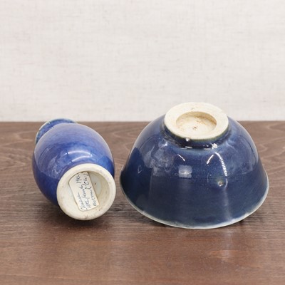 Lot 116 - A Chinese powder-blue-glazed vase