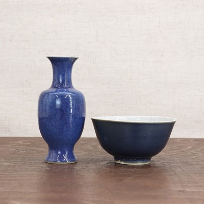 Lot 116 - A Chinese powder-blue-glazed vase