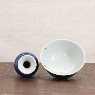 Lot 116 - A Chinese powder-blue-glazed vase