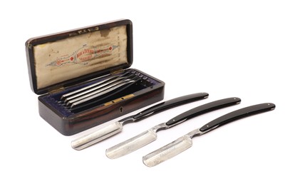 Lot 283 - A cased set of Victorian seven-day razors by Wilkinson