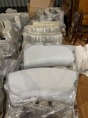 Lot 687 - A granite garden water feature surround