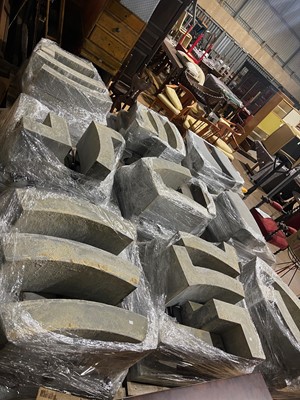 Lot 687 - A granite garden water feature surround