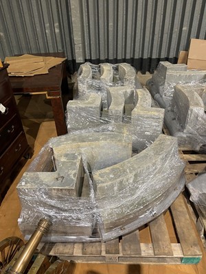 Lot 687 - A granite garden water feature surround