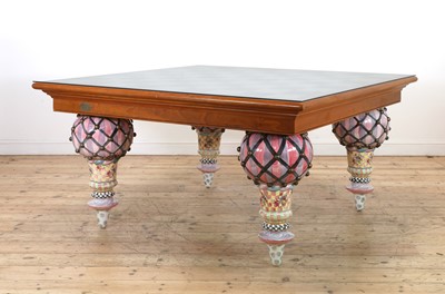 Lot 287 - A cherrywood 'Train' dining table
