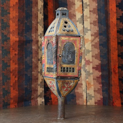 Lot 280 - A Moorish-style toleware lantern