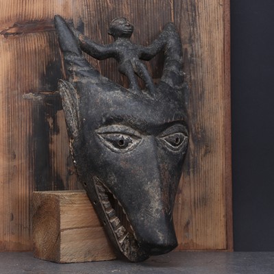 Lot 468 - Dan society: a carved and patinated anthropomorphic mask