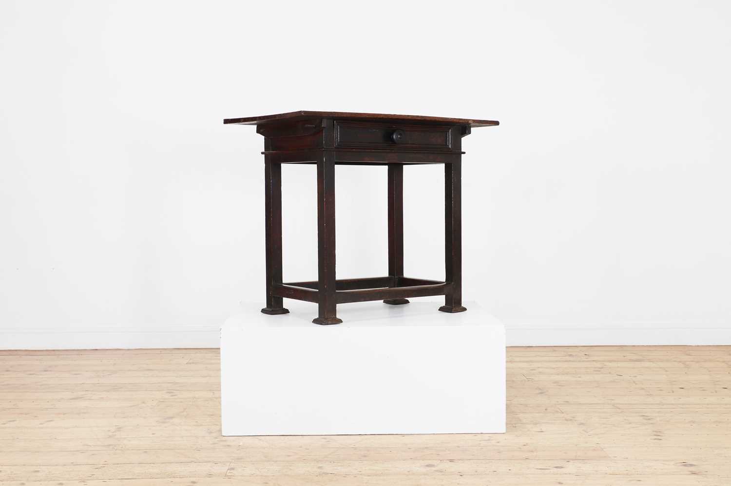 Lot 57 - A walnut side table