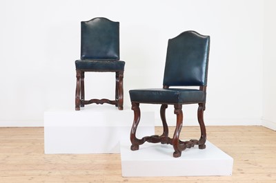 Lot 61 - A pair of Régence oak side chairs