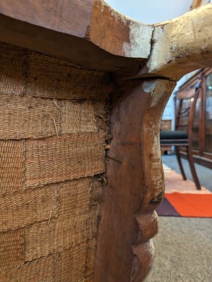 Lot 53 - A Régence painted walnut fauteuil