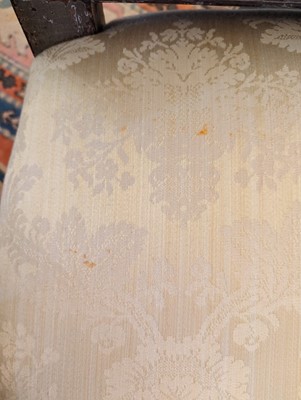 Lot 53 - A Régence painted walnut fauteuil