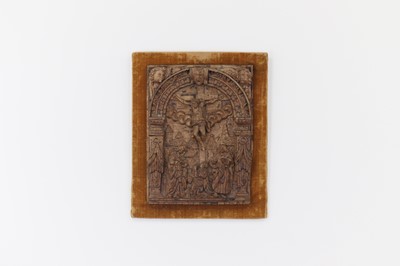 Lot 235A - A carved oak relief panel