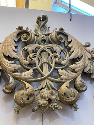 Lot 7 - A group of carved and pierced oak wall appliqués